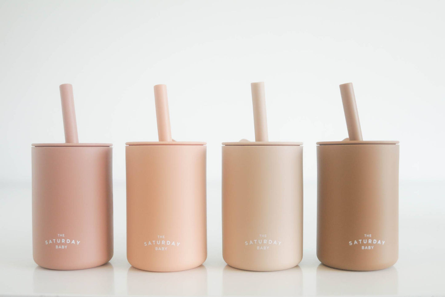 The Saturday Baby Silicone Straw Cup: Cloud