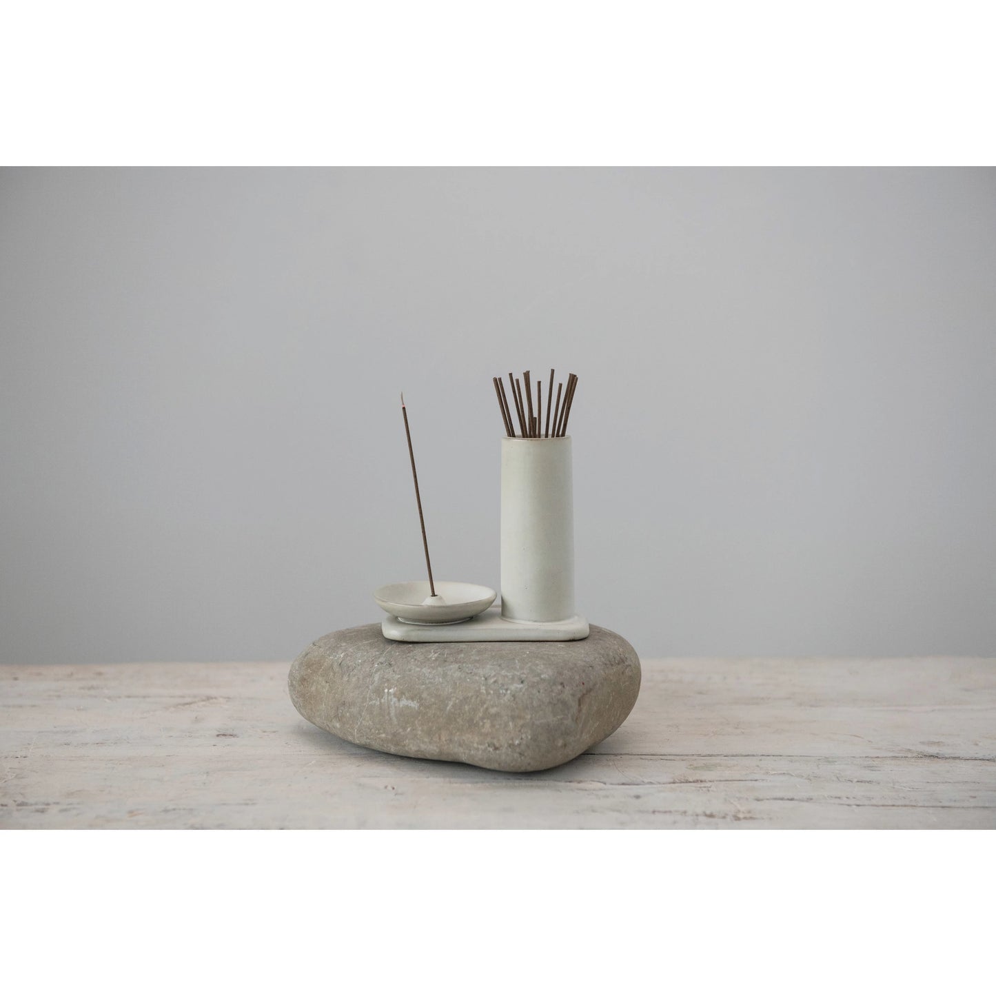 Stoneware Incense Dish/Holder, Reactive Glaze