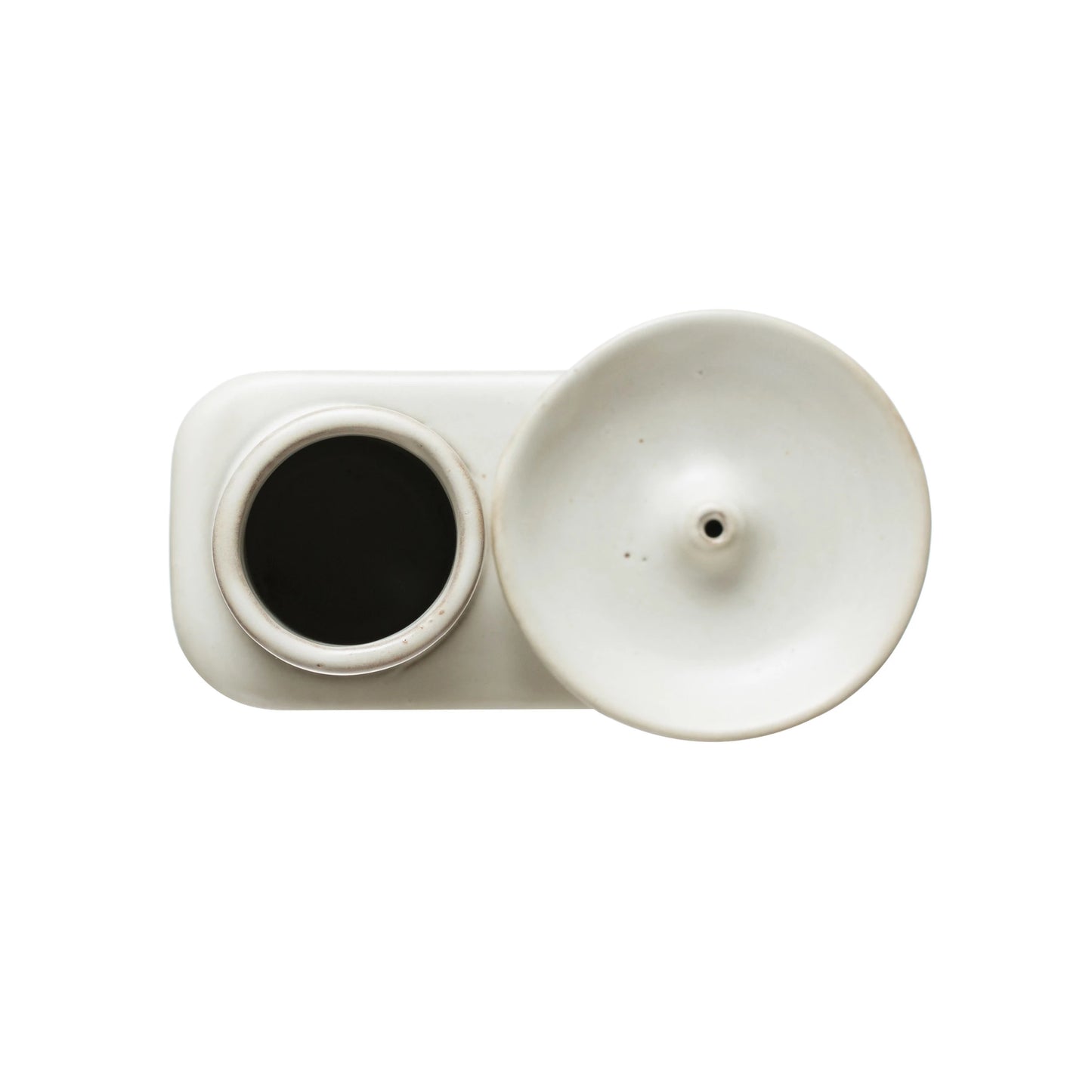 Stoneware Incense Dish/Holder, Reactive Glaze