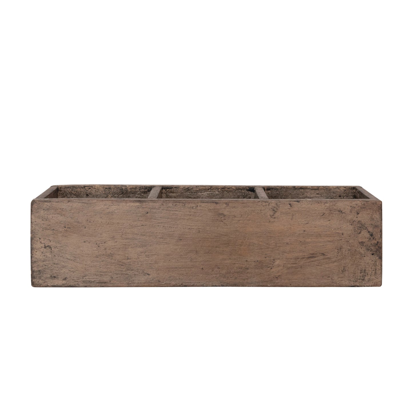Reclaimed Wood Wall Container with 3 Sections