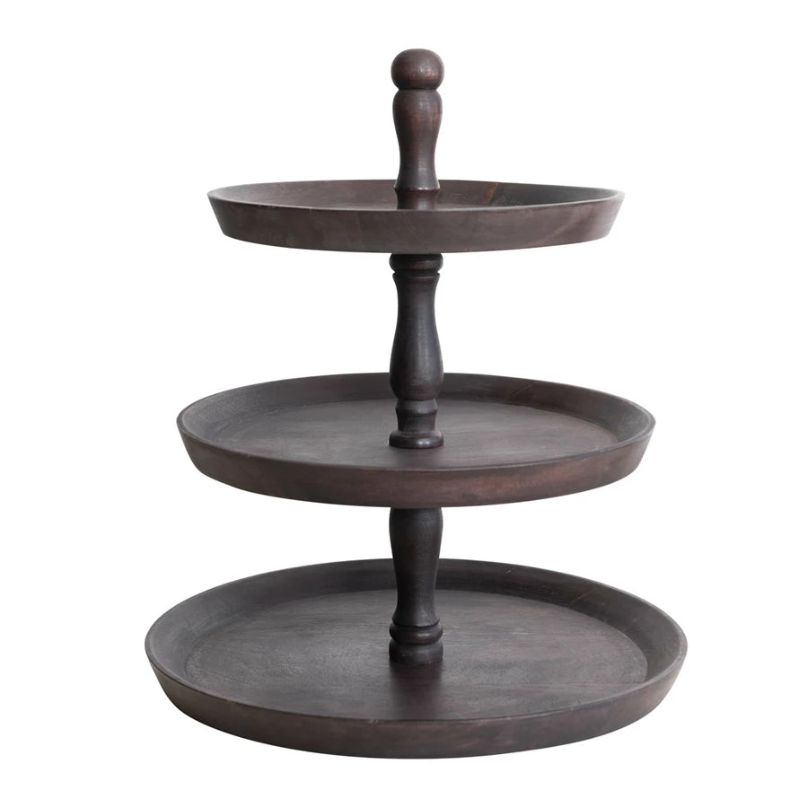 Mango Wood 3-Tier Tray