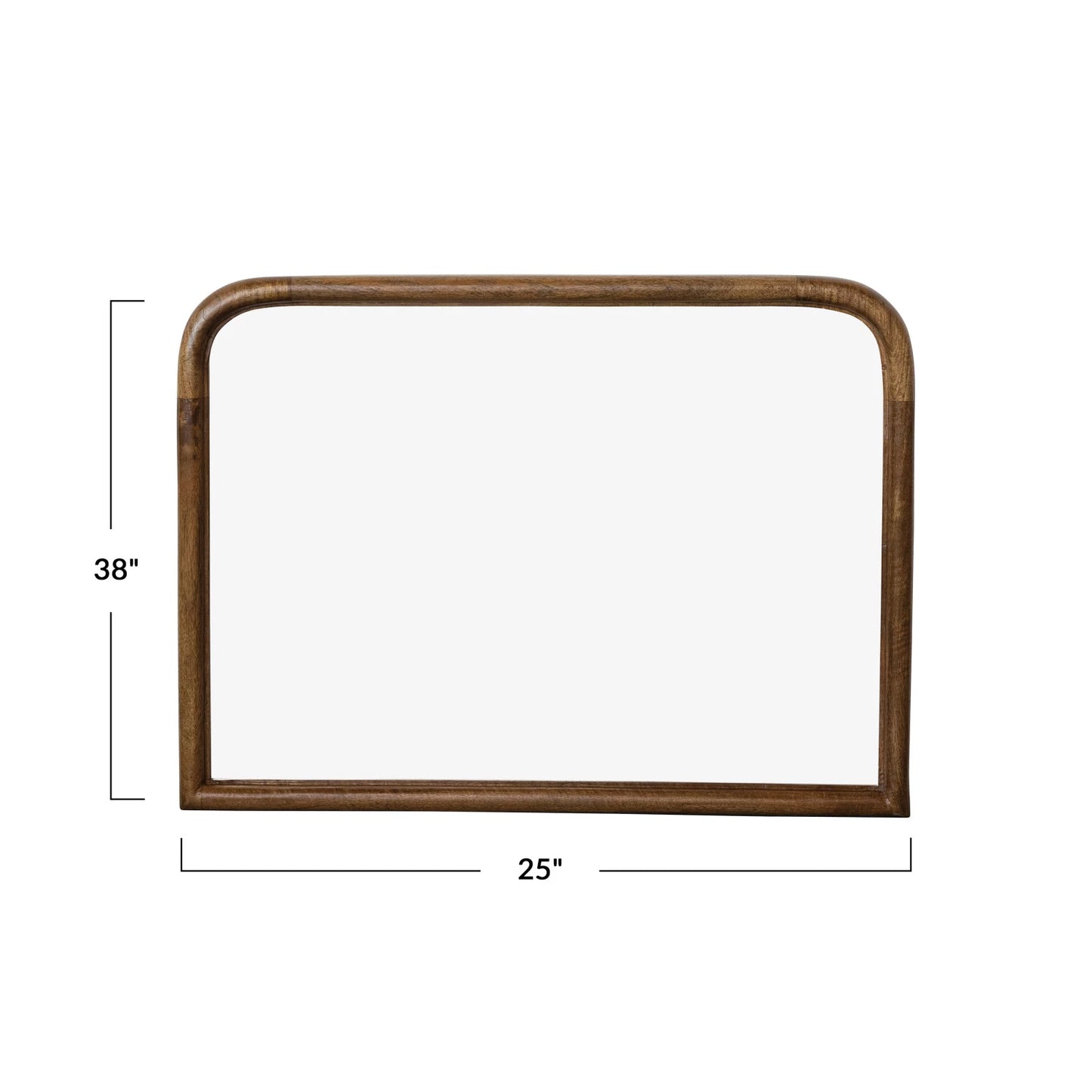 Mango Wood Framed Wall Mirror, Natural