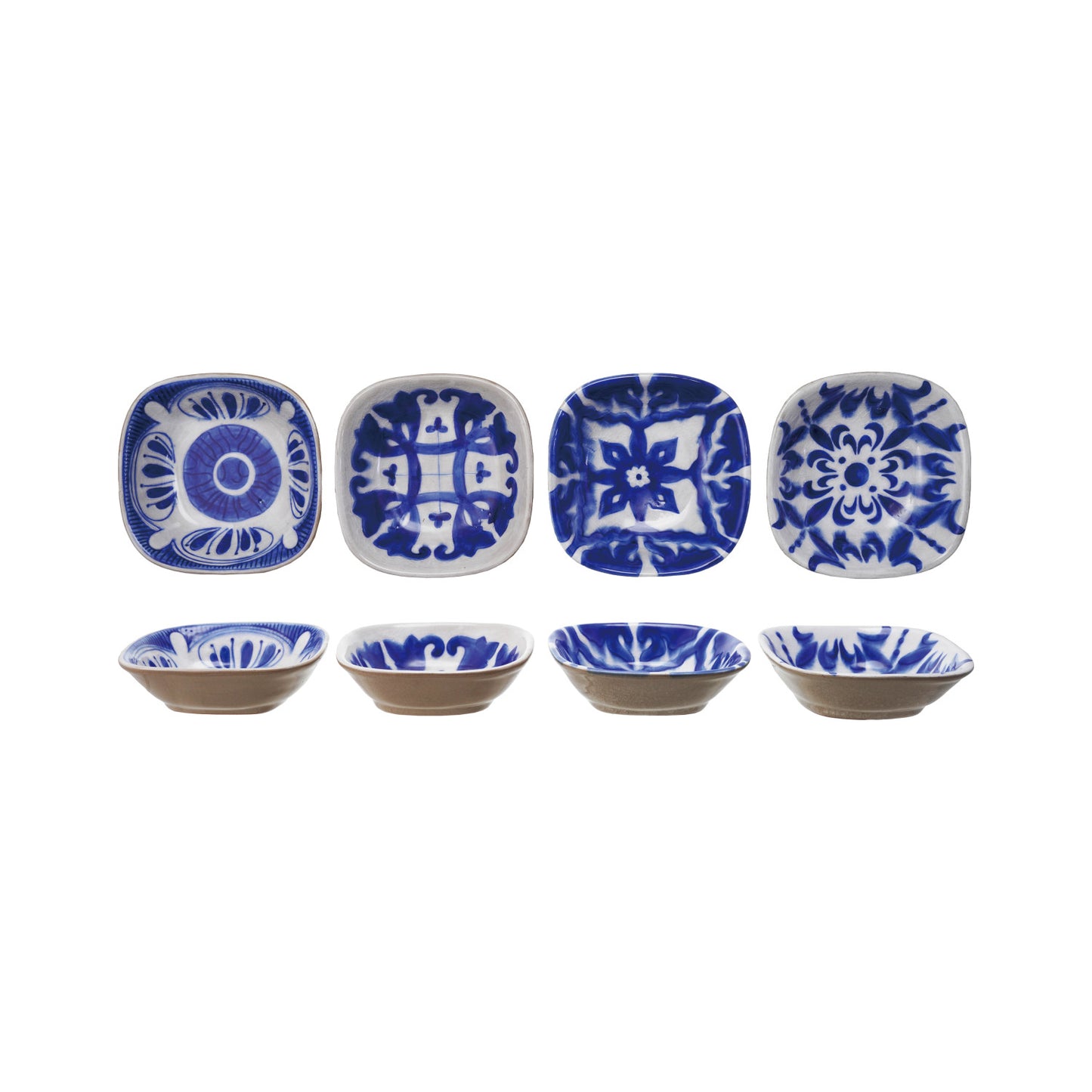 Hand-Painted Stoneware Bowl, 4 Styles Available (Each Will Vary)