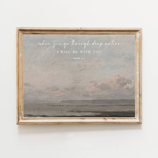 Deep Waters Light - Wall Art Print Christian Gift Decor: 5x7