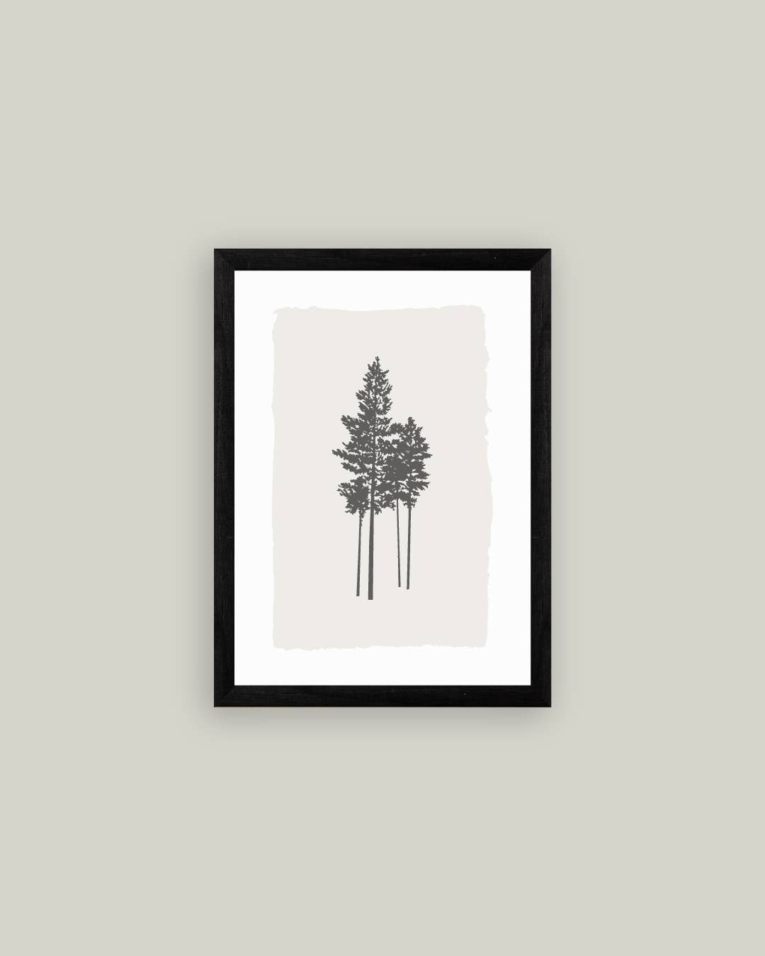 Two Trees Black and White: 11x15