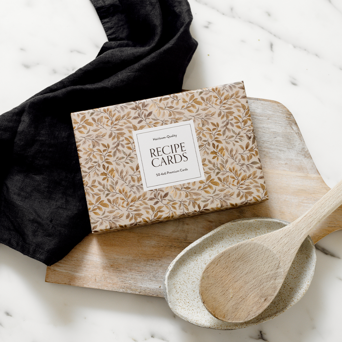 Recipe Cards: 50 Beautifully Designed 4x6 Recipe Cards