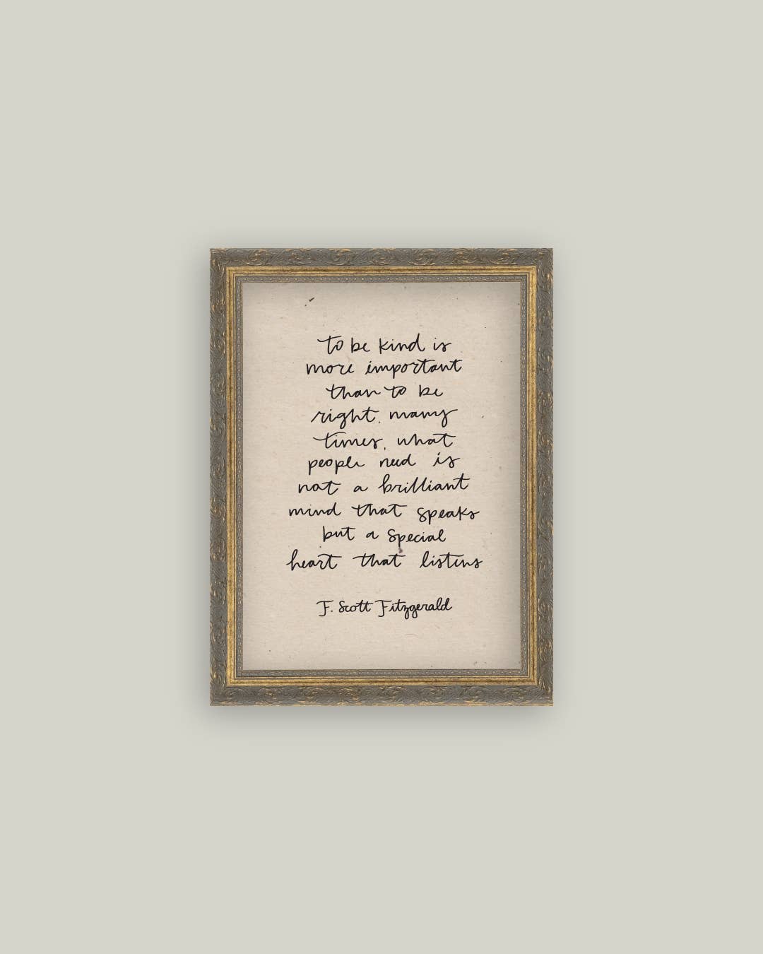 To Be Kind Framed Antique Print: 12x16