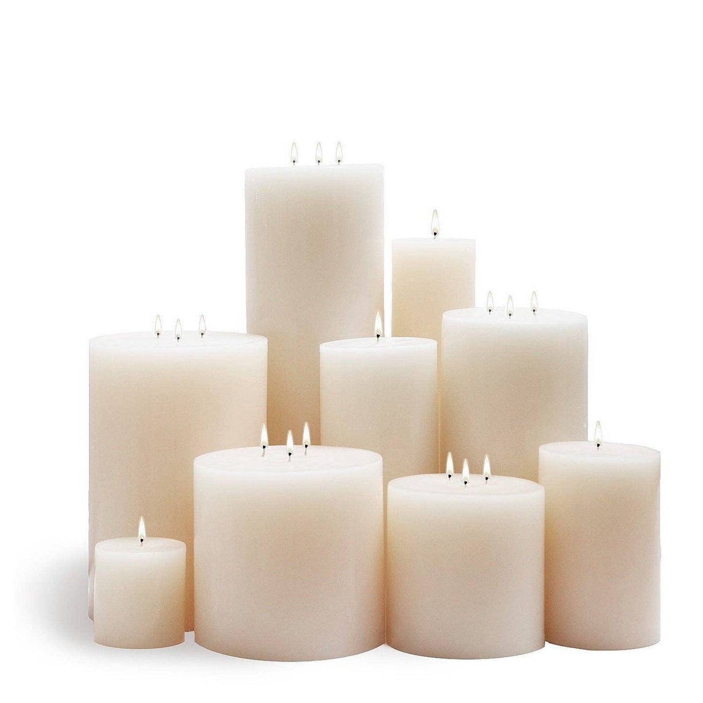 Ivory Pillar Candles: 4x6