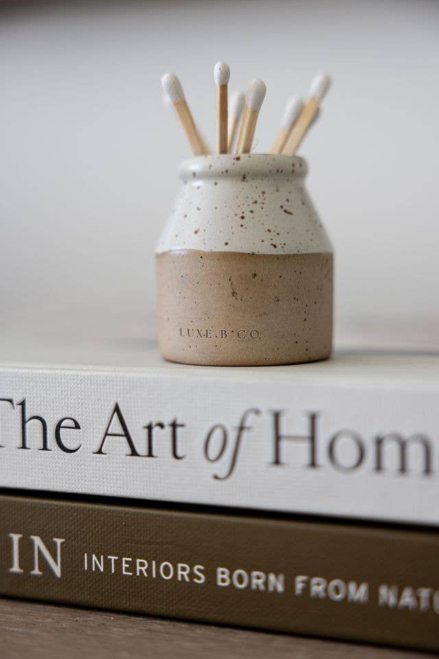Ceramic Match Holder Two Tone