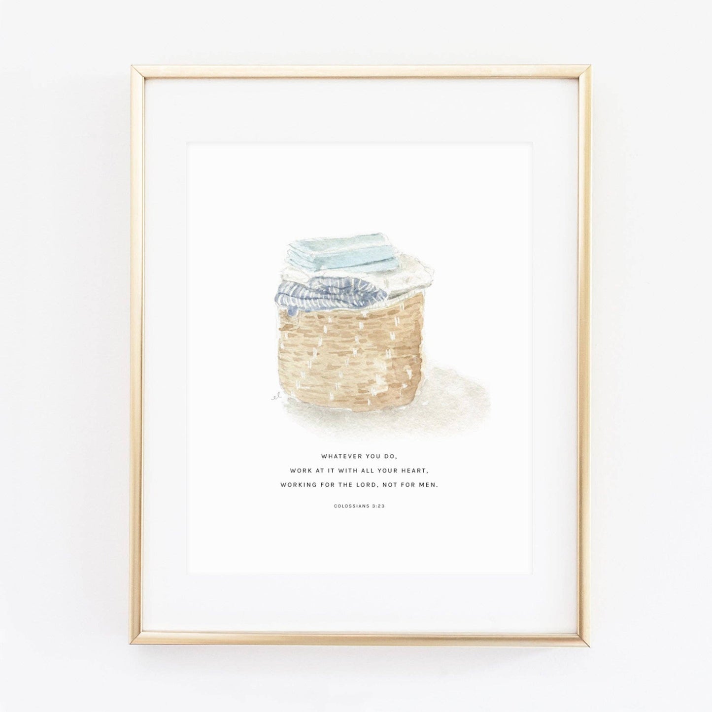 Colossians 3:23 laundry scripture print