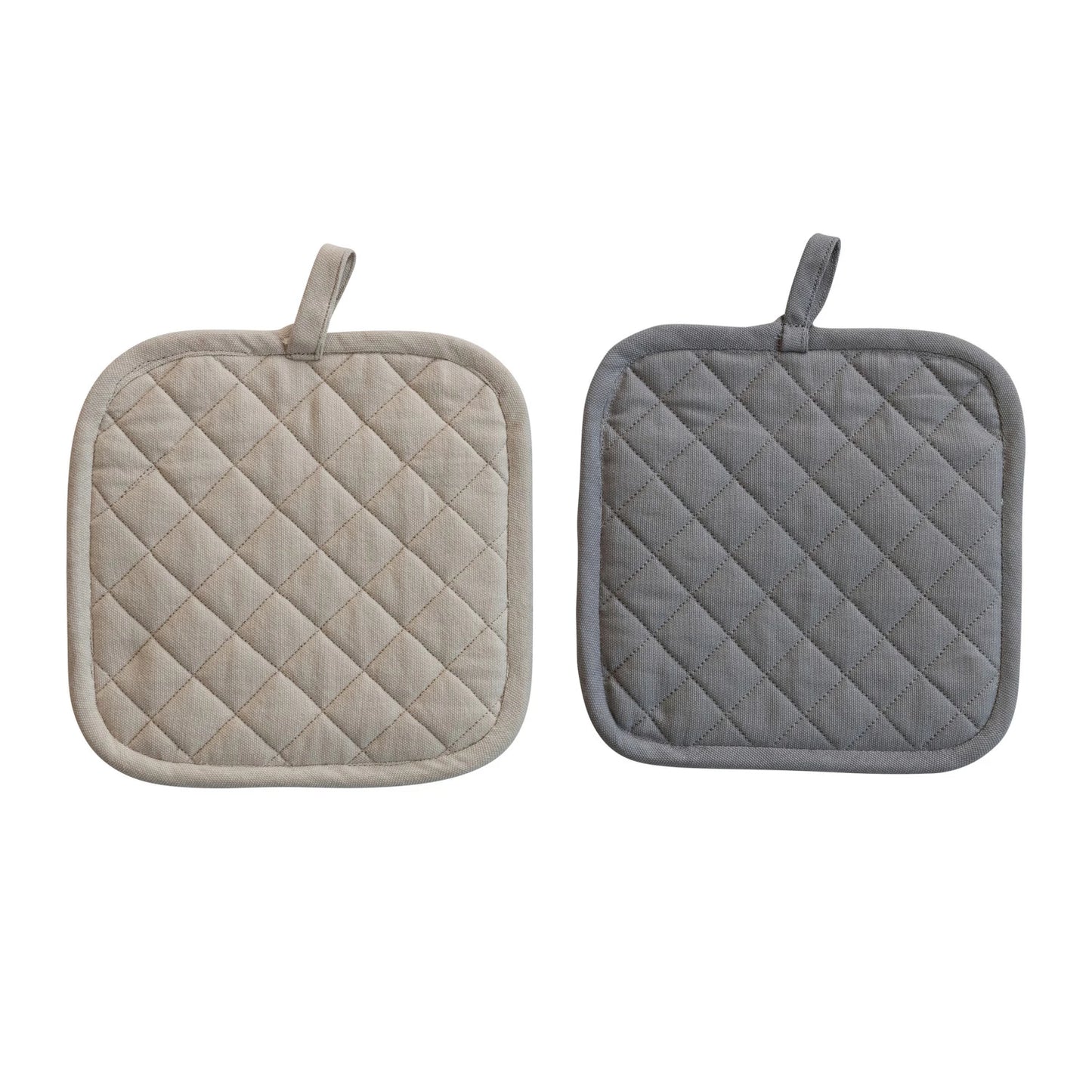 Quilted Terry Cloth Pot Holder, 2 Colors