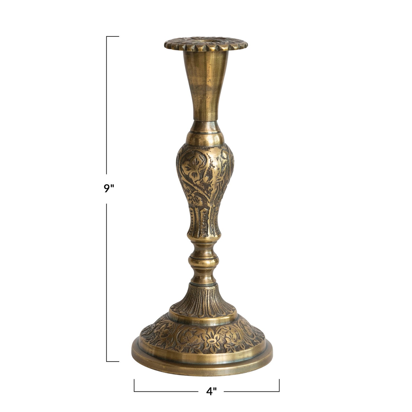 Antique Brass Taper Holder