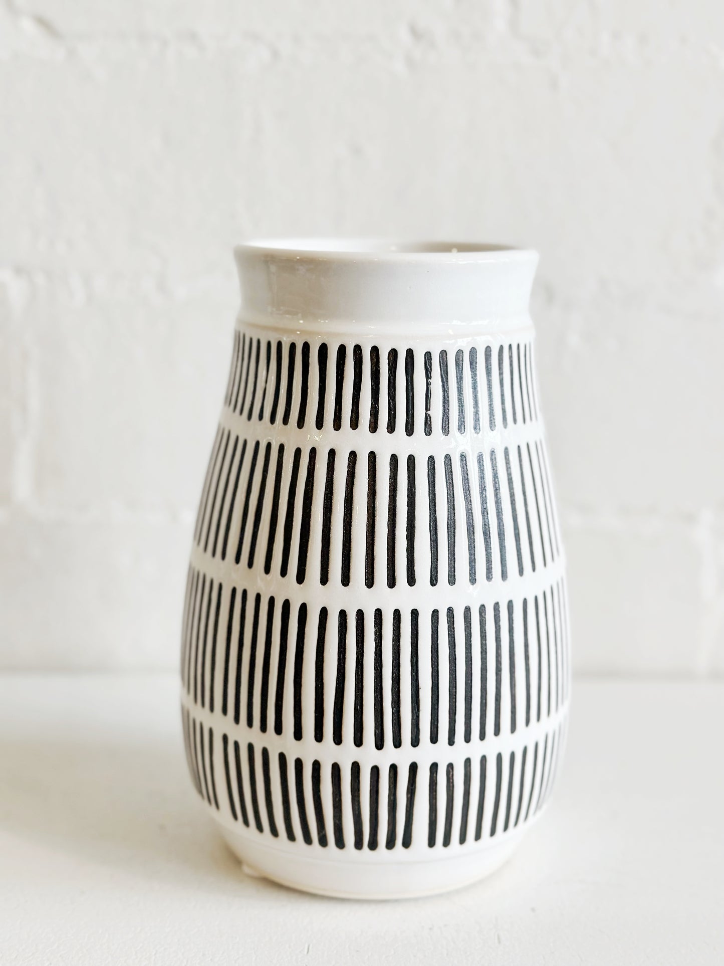 Boho Black Stripe Vase