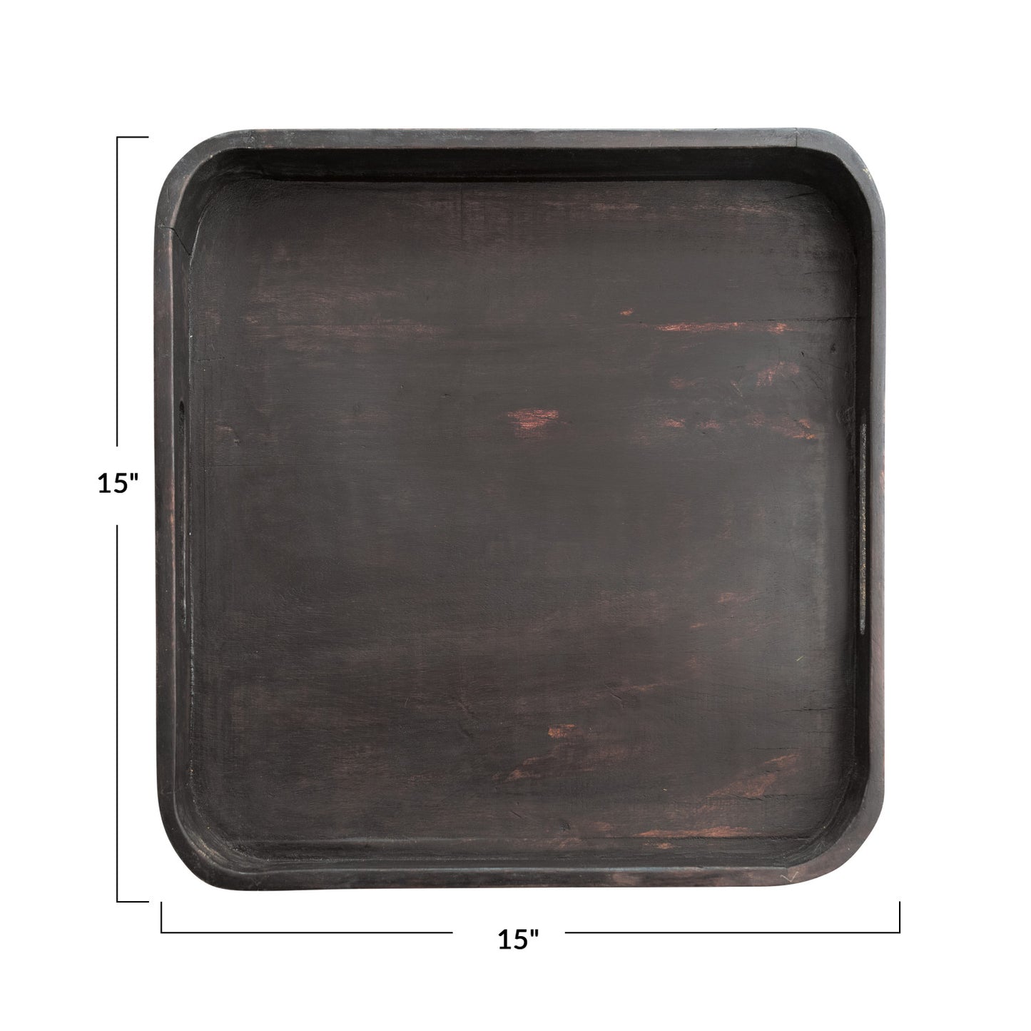 Black Wood Tray w/ Handles