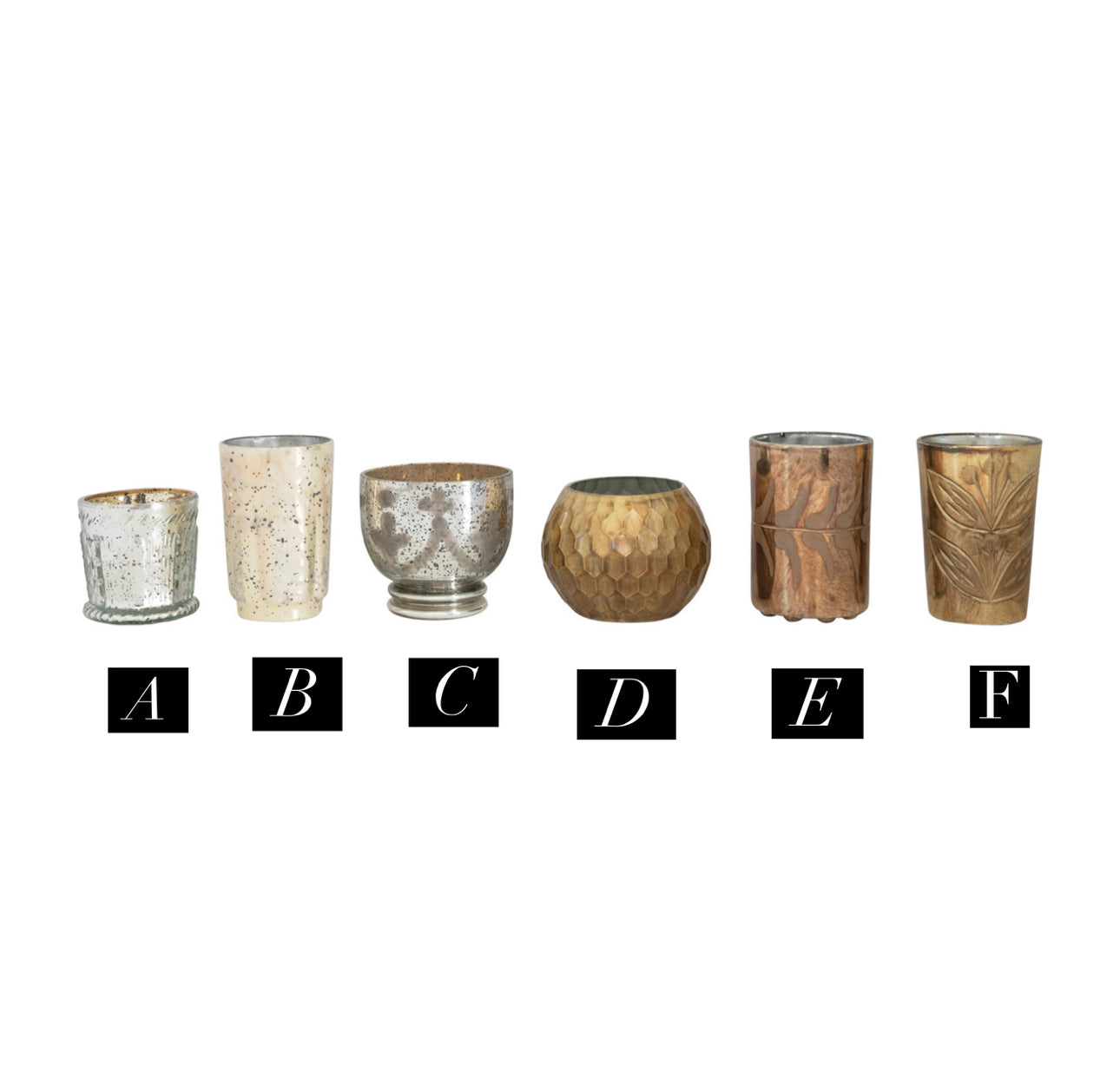 Mercury Glass Tealight/Votive Holders