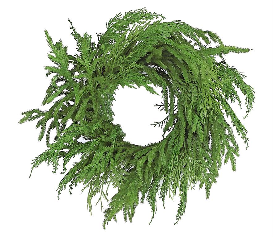 DELUXE MIXED NORFOLK PINE & CEDAR WREATH