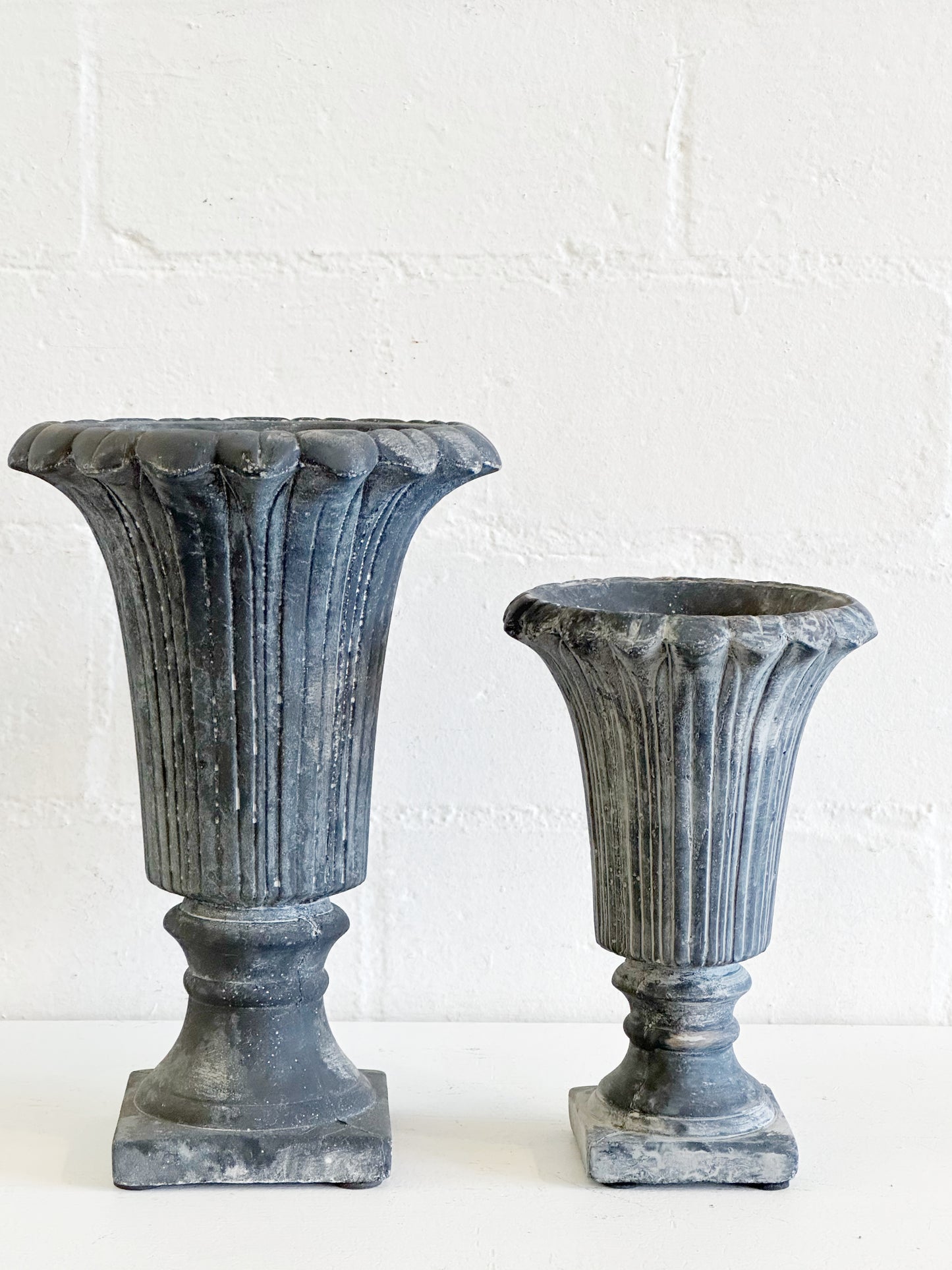 Aged Fluted Urn