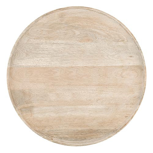 Light Wash Round Serving Tray