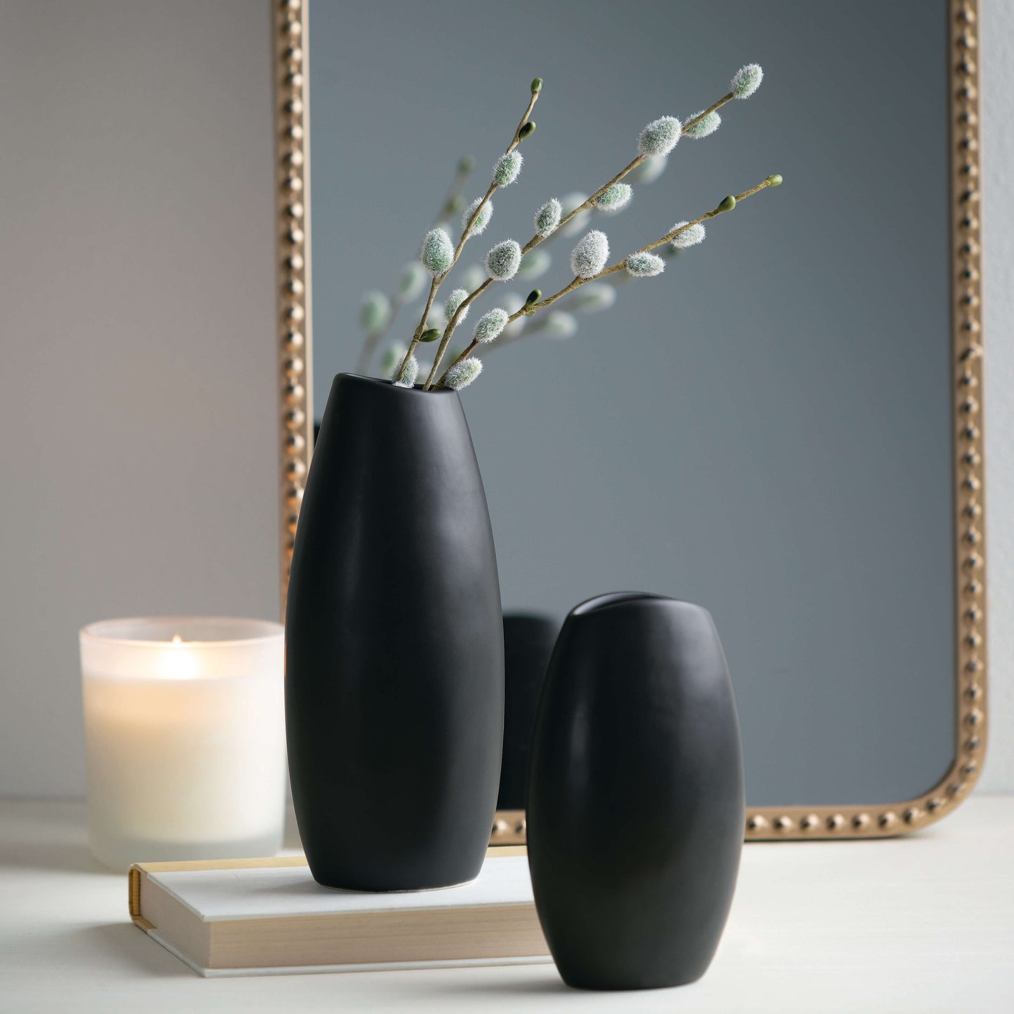 MODERN MATTE BLACK VASE