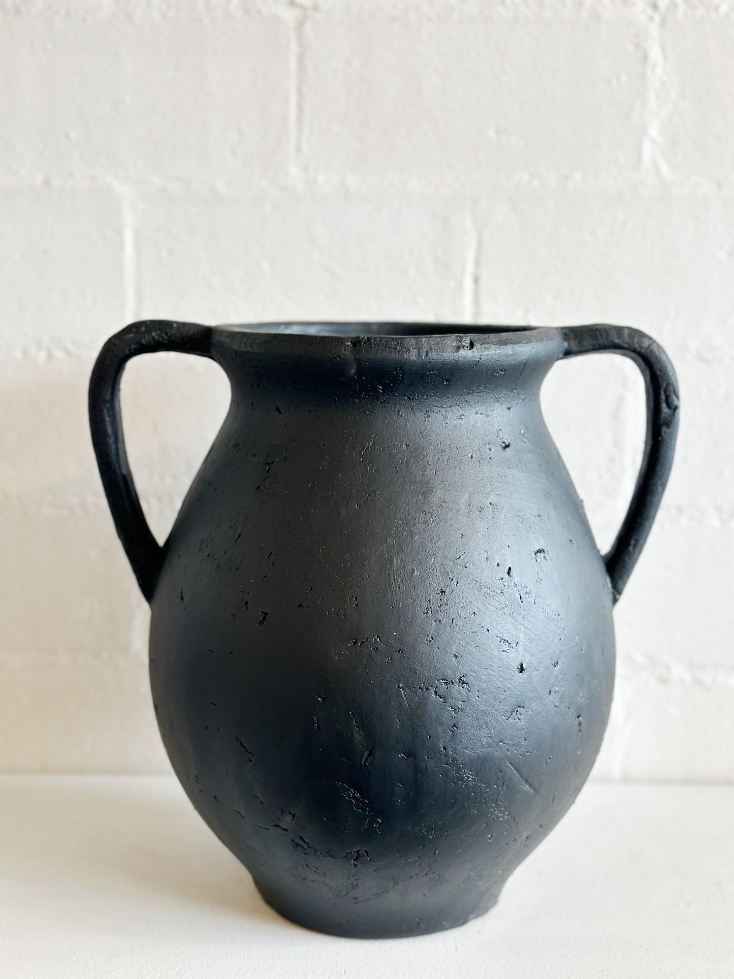 Black Handled Jug Vase