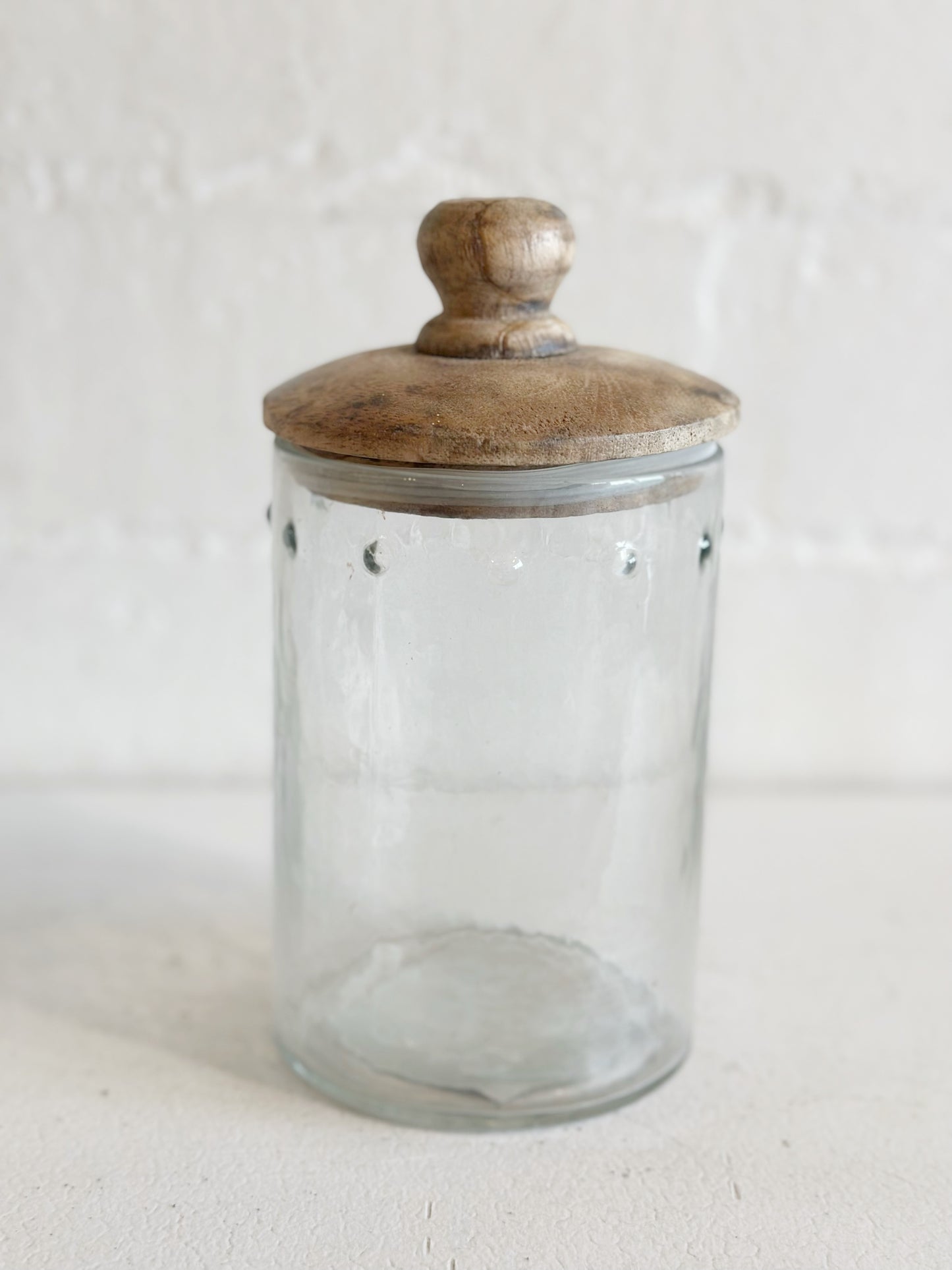 Glass and Wood Canister