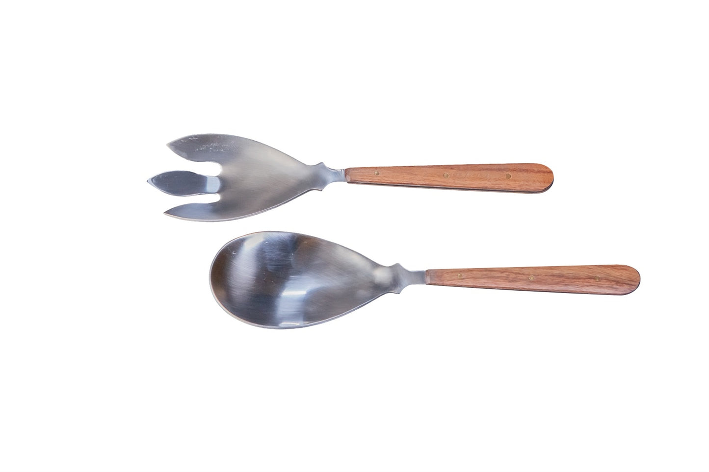 Set of 2 Salad Servers with Wood Handles