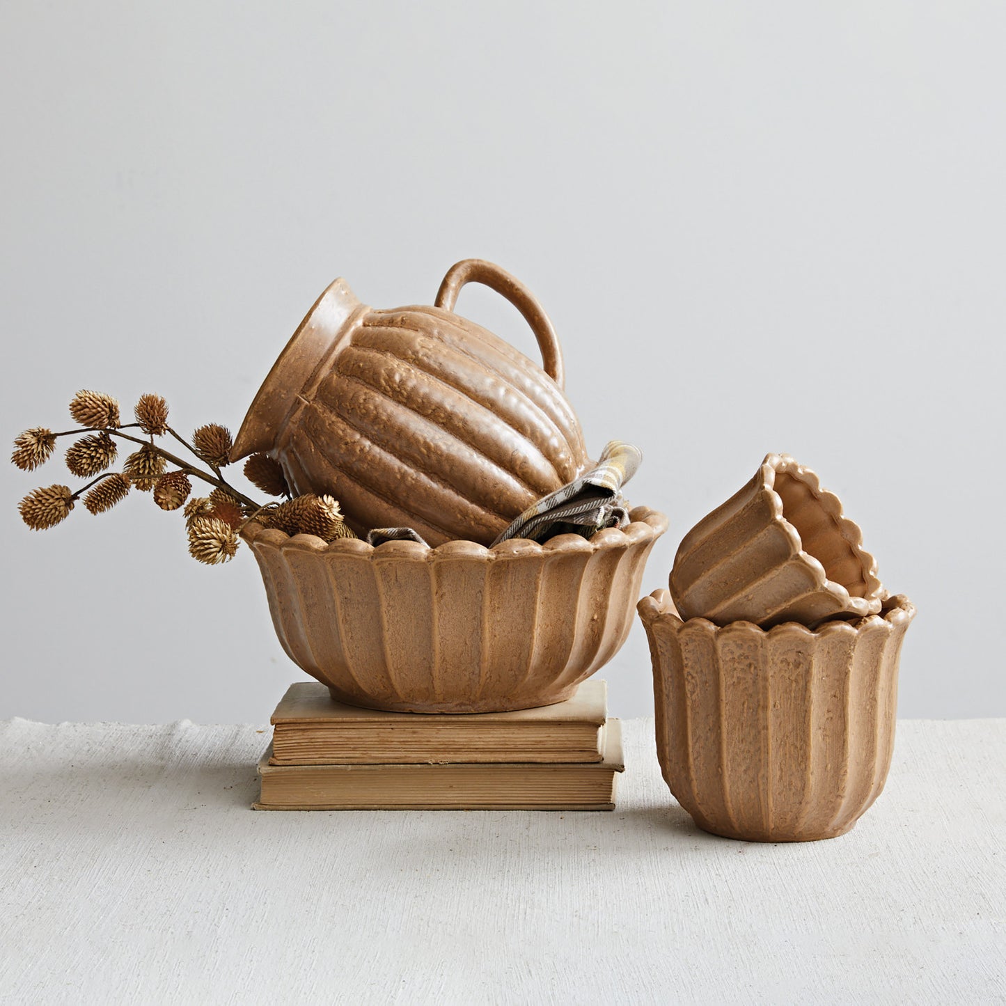 Stoneware Flower Shaped Bowl
