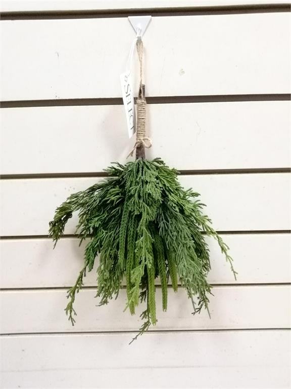 DELUXE MIXED NORFOLK PINE & CEDAR HANGING TEARDROP