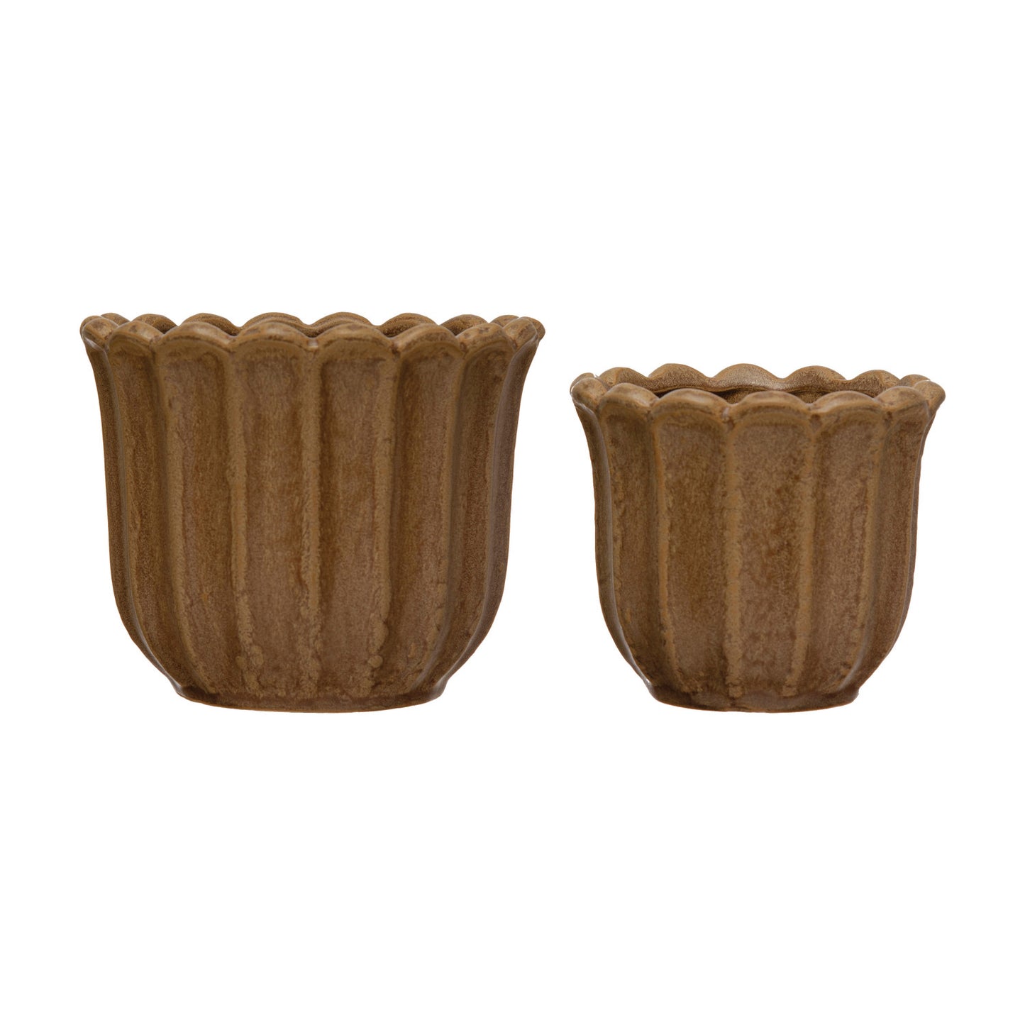 Stoneware Flower Shaped Planter