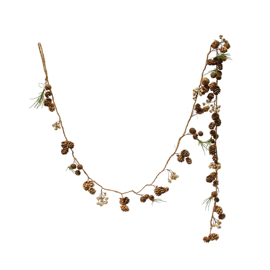 Natural Pinecone Garland