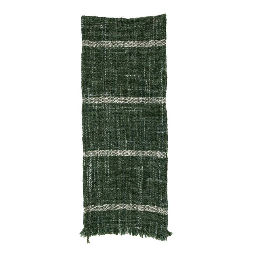 Woven Wool Blend Slub Table Runner