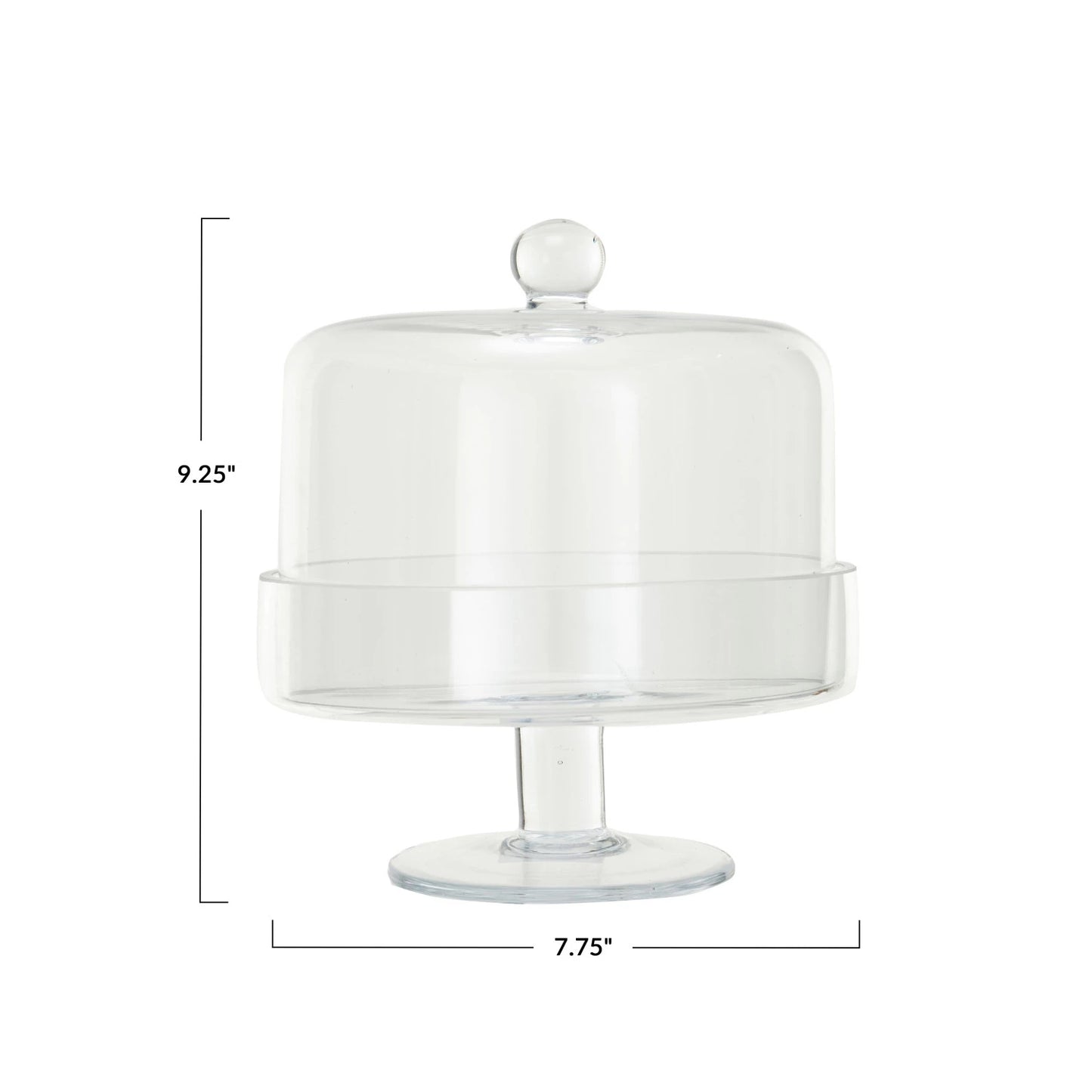 Glass Pedestal w/ Cloche, Set of 2