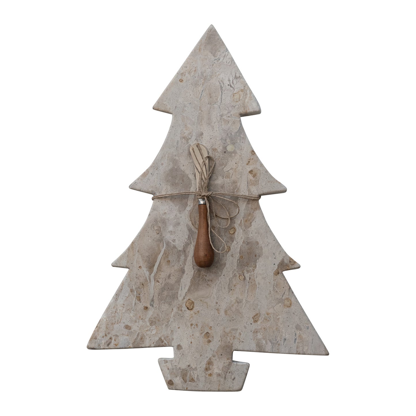 Marble Board with Canape Knife, Set of 2 Tied with Jute (Each Will Vary)