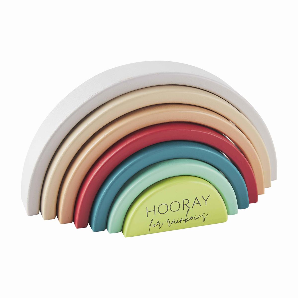 WOOD RAINBOW STACKING TOY