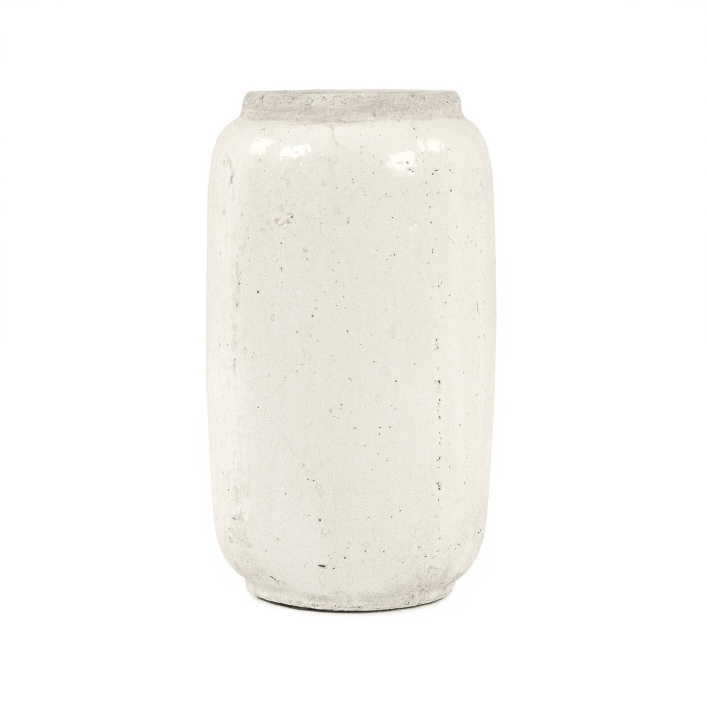Distressed White Vase
