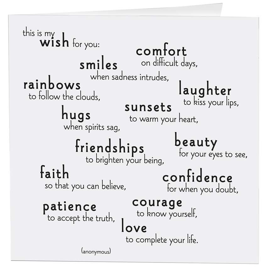 Cards - 158- My Wish For You (Anonymous)
