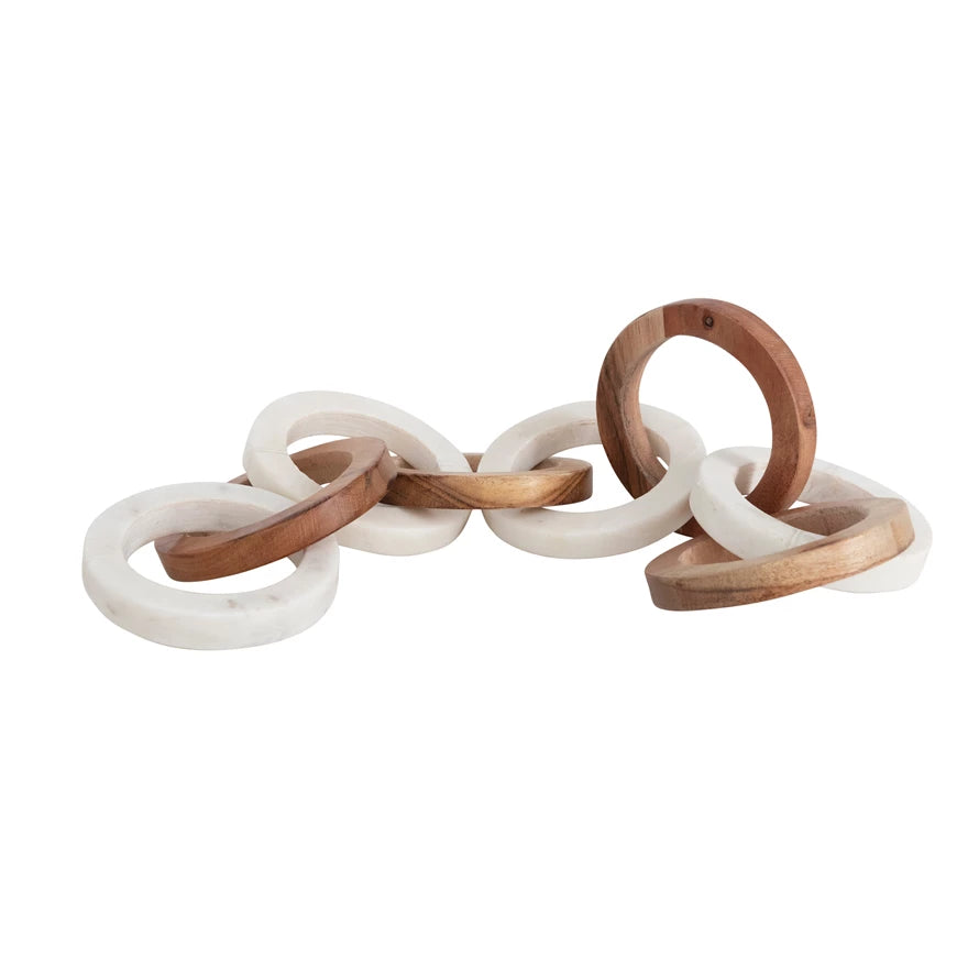 Marble/Acadia Wood Chain Link