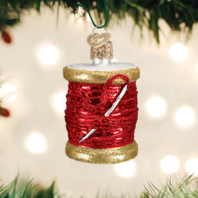 Red Spool of Thread Ornament