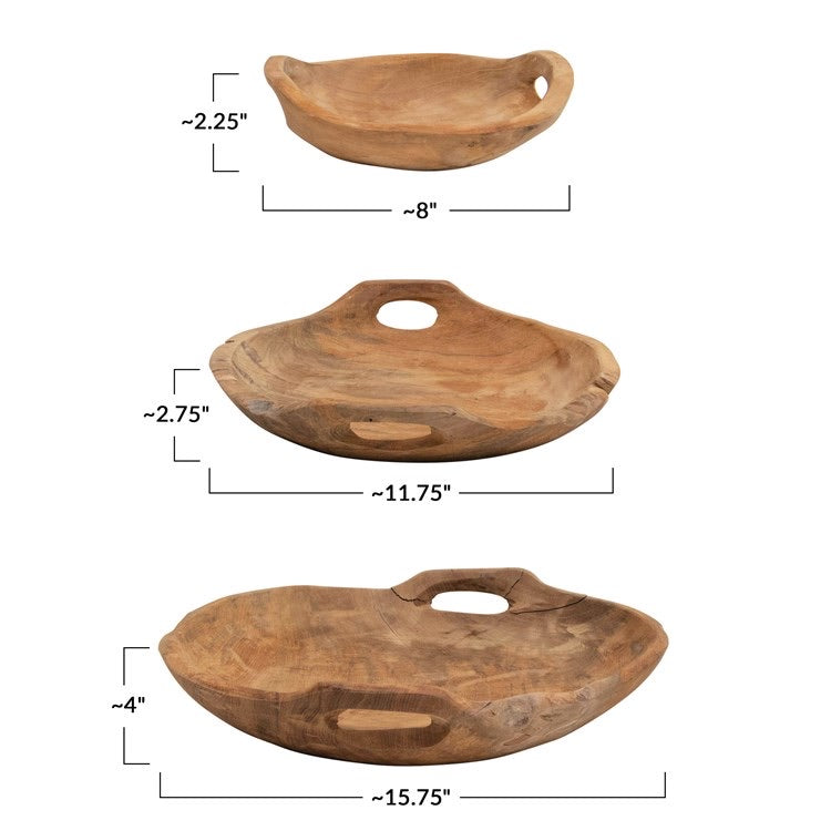 Teak Wood Bowls