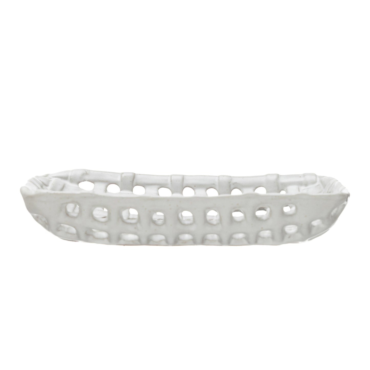 Handmade Pottery Basketweave Dish