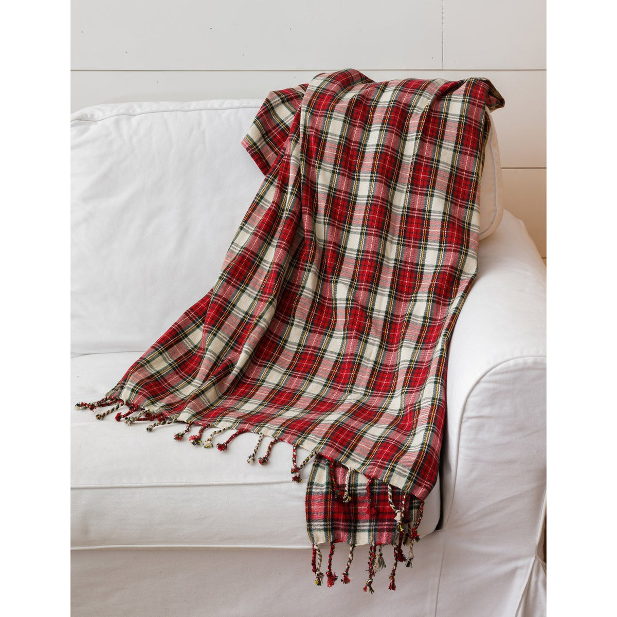 Tartan Plaid Throw Blanket Vintage Barn Chicks