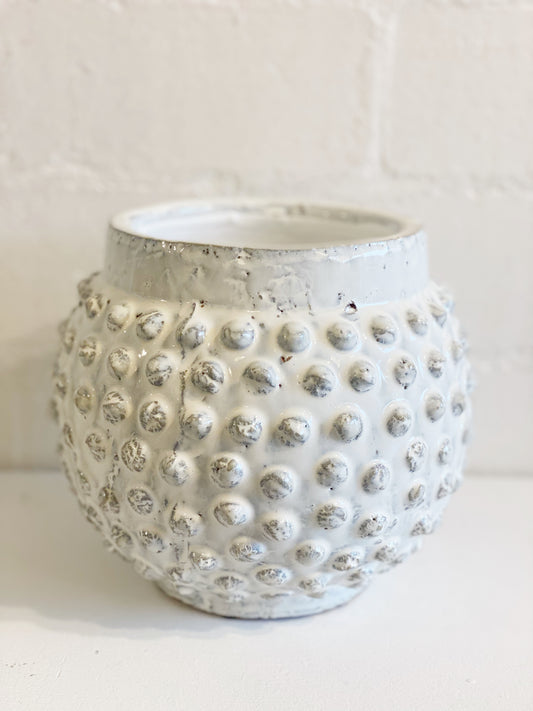 WHITE DOT PATTERN PLANTER