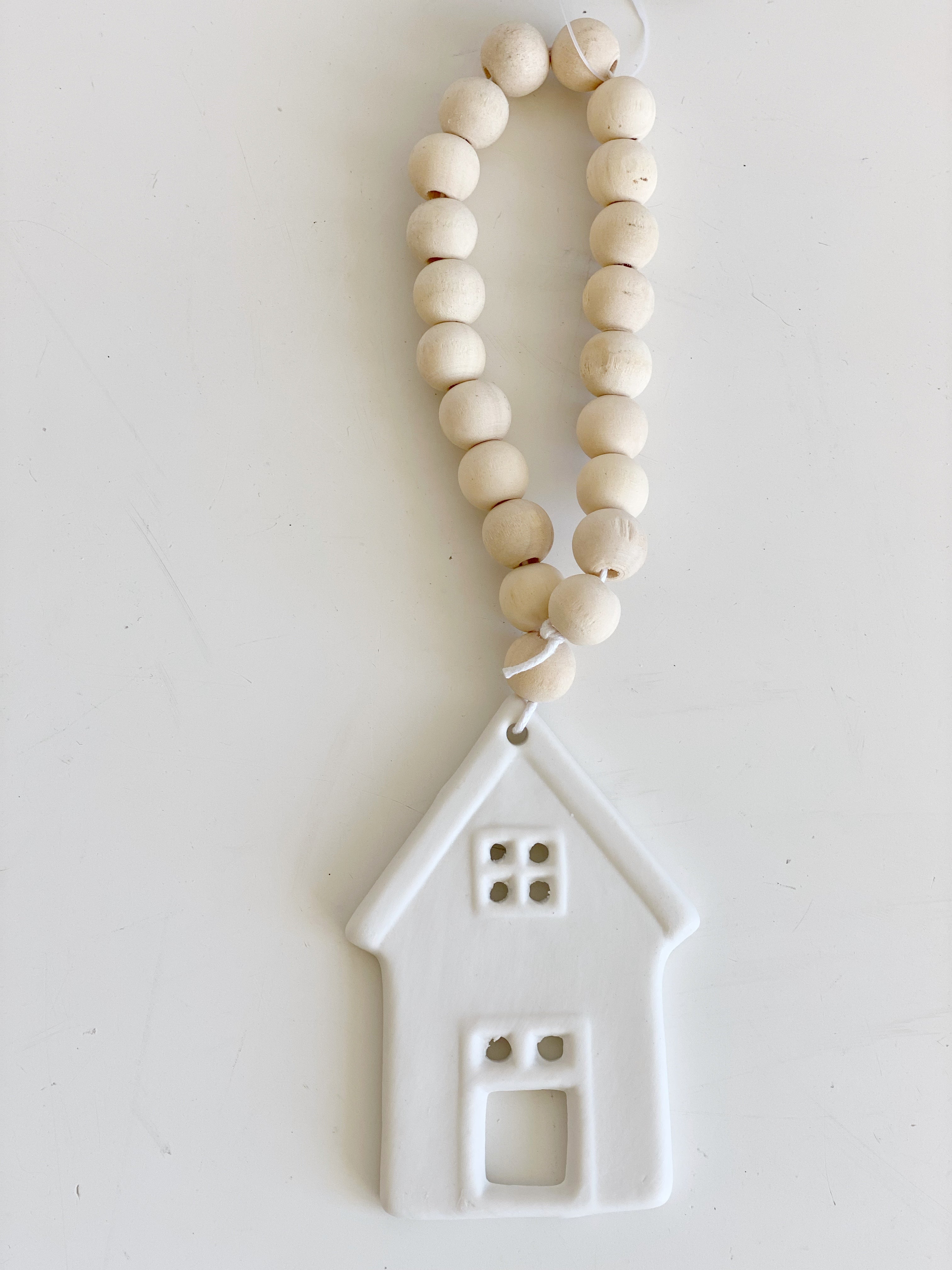 Ceramic House Ornament. Vintage Barn Chicks