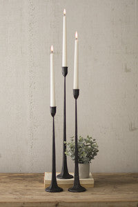 Cast iron taper candle holders