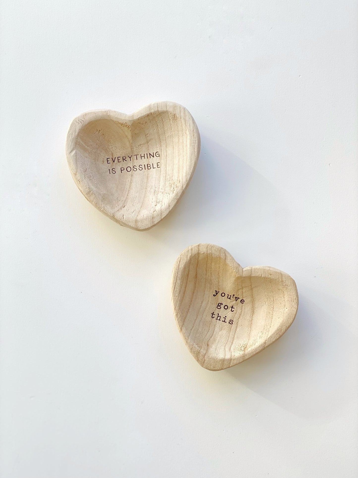Wood Heart Trinket Dish