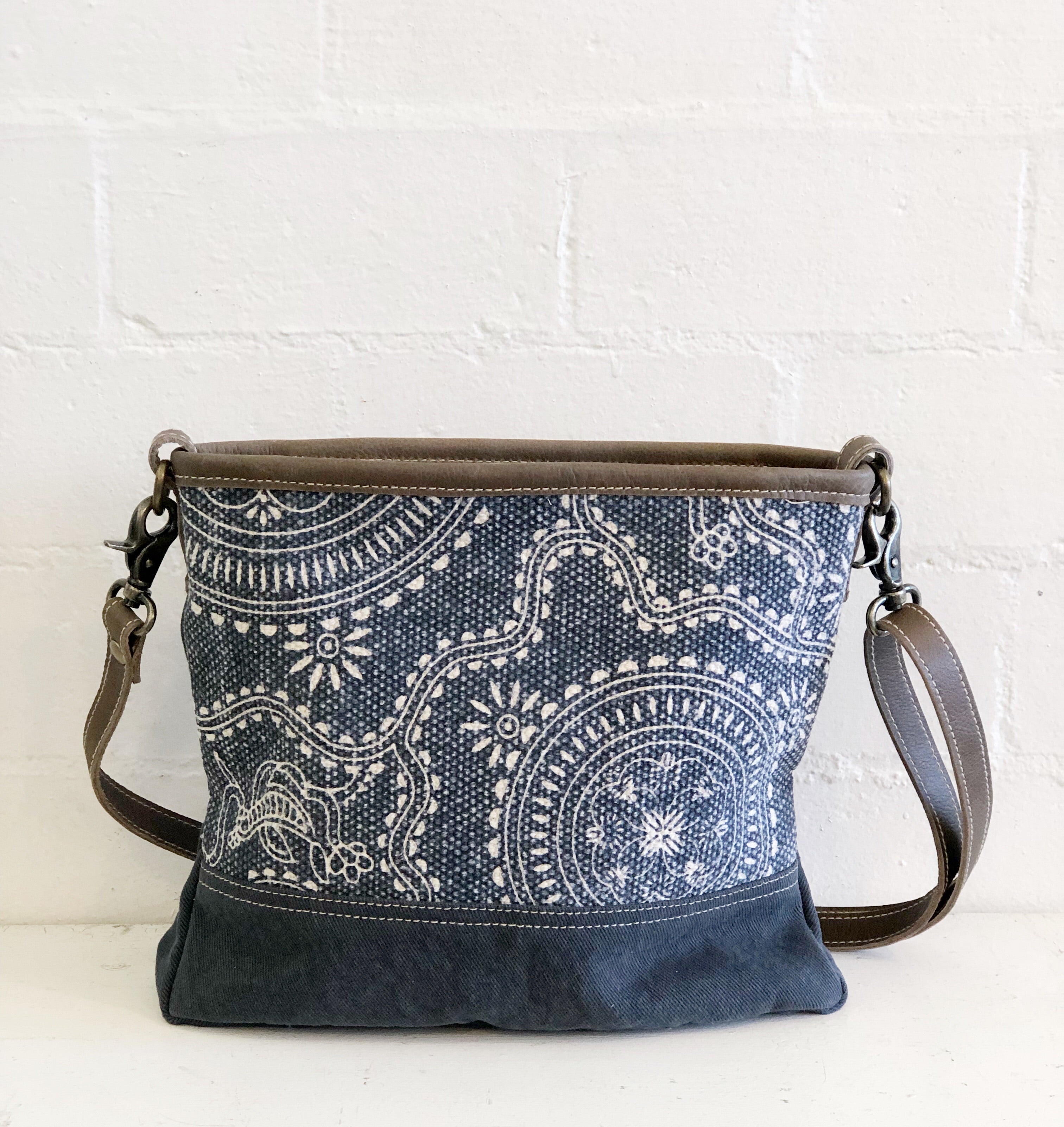 Navy Kilim Crossbody Vintage Barn Chicks