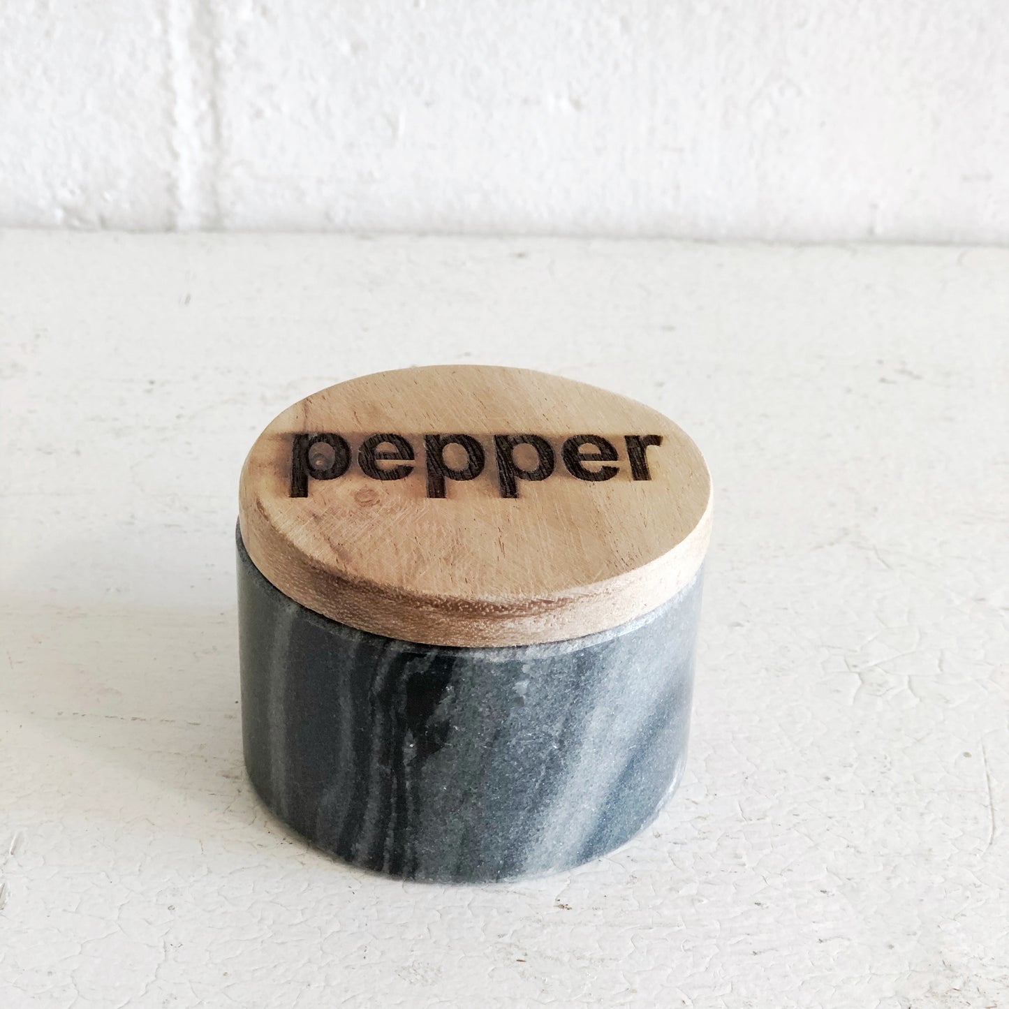 Salt and Pepper Marble Jars