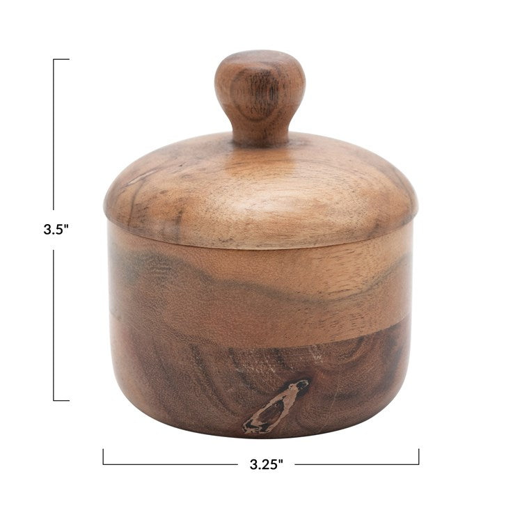 Acacia Wood Salt Box