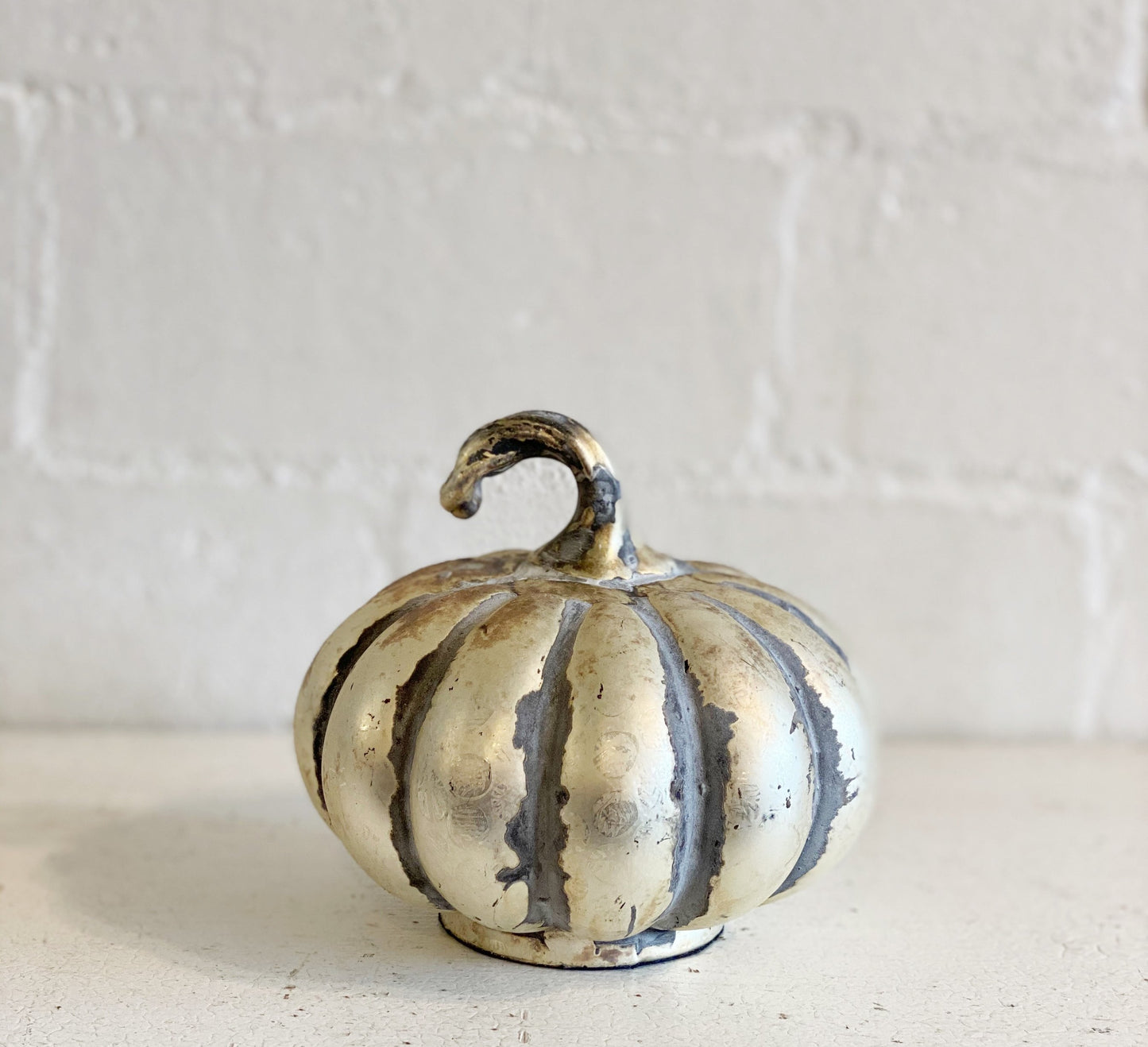 Antiqued Gold Mercury Glass Pumpkins