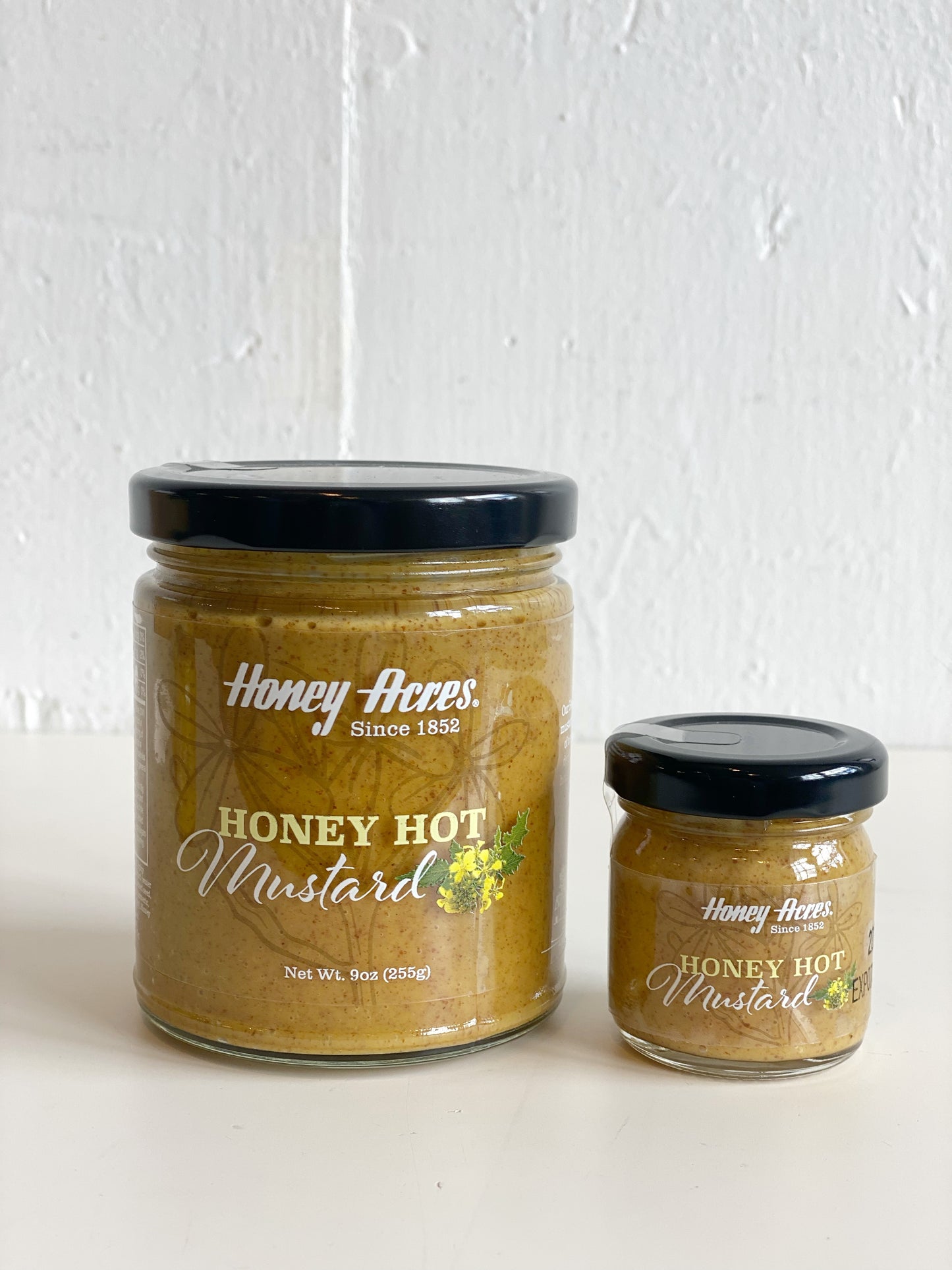 Honey Acres Mustard Glass Jar